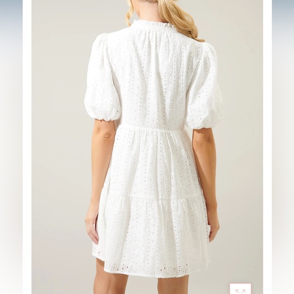 SUGARLIPS Jacey Babydoll Eyelet Mini Dress - Picture 4 of 12